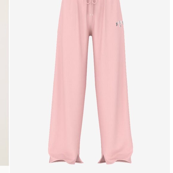 PINK Victoria's Secret Ivy Fleece Wide-Leg Split-Hem Sweatpants - NWT - Picture 6 of 7